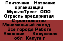 Плиточник › Название организации ­ МультиТрест, ООО › Отрасль предприятия ­ Строительство › Минимальный оклад ­ 1 - Все города Работа » Вакансии   . Калужская обл.,Калуга г.